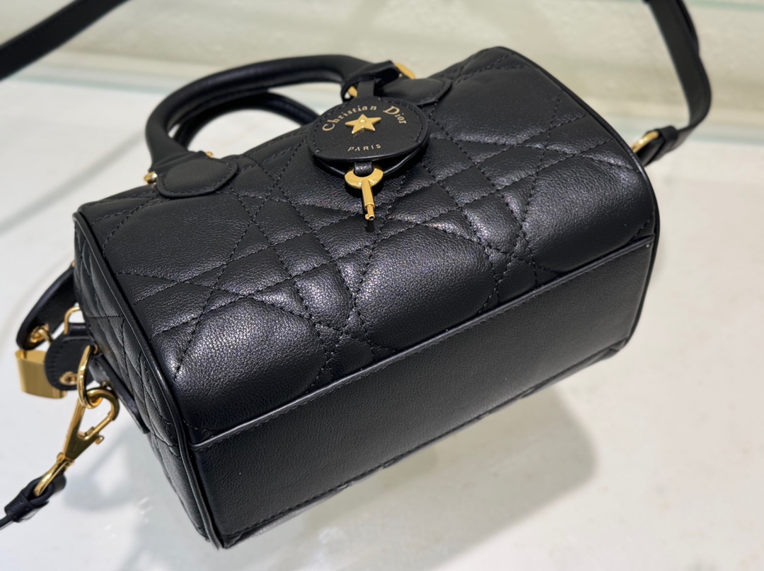 Dior Groove 20 Bag Black Macrocannage Calfskin